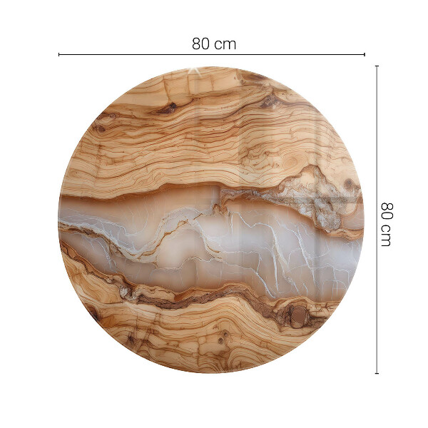 Glass table Natural wood with resin