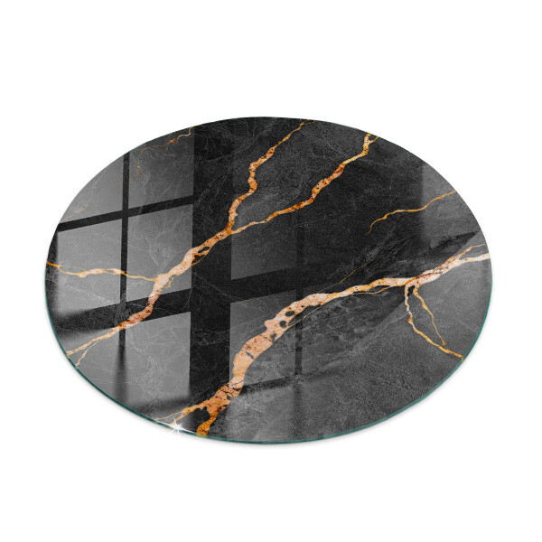 Glass table Marble pattern with veins