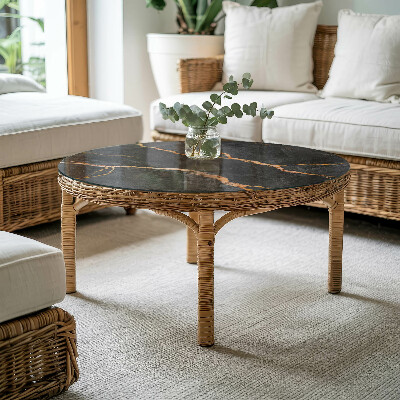 Glass table Marble pattern with veins