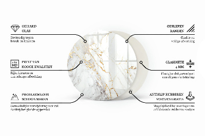 Glass table Marble pattern with veins