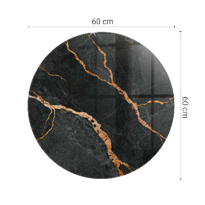 Glass table Marble pattern with veins