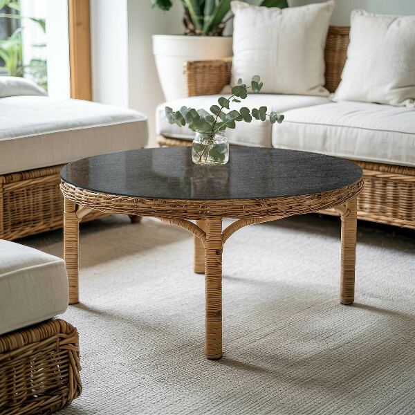 Glass table Natural stone texture