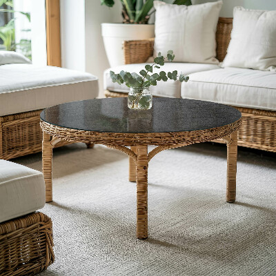 Glass table Natural stone texture