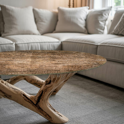 Glass table The structure of wooden boards
