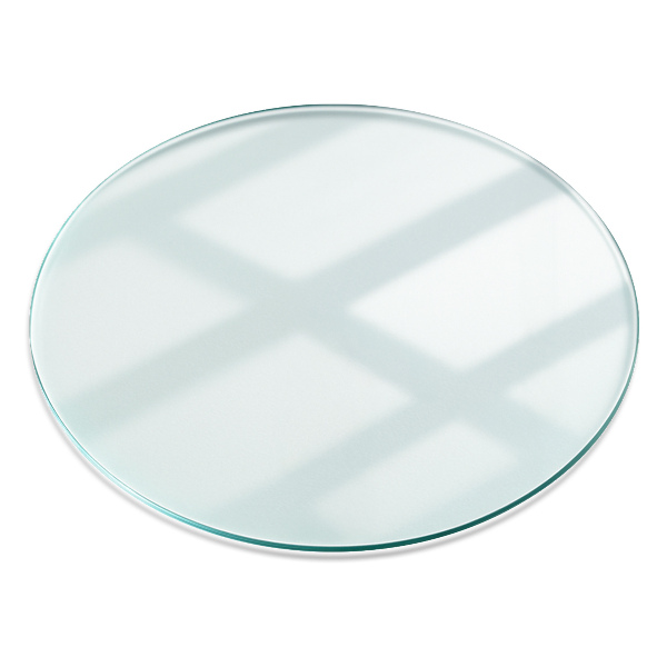 Round transparent glass to coffee table