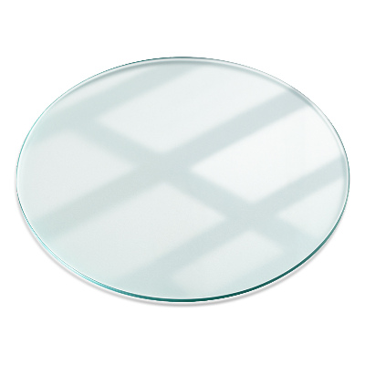 Round transparent glass to coffee table