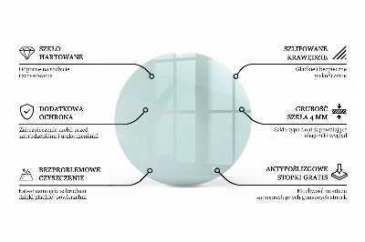 Glass to coffee table Round transparent