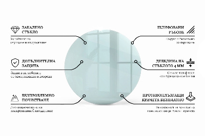 Glass to coffee table Round transparent