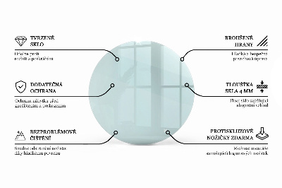 Glass to coffee table Round transparent