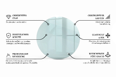 Glass to coffee table Round transparent