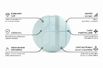 Glass to coffee table Round transparent
