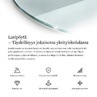 Round transparent glass to coffee table