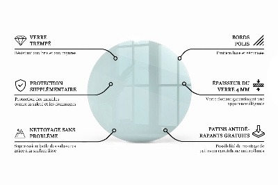 Glass to coffee table Round transparent