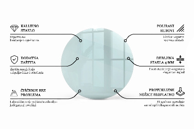 Round transparent glass to coffee table
