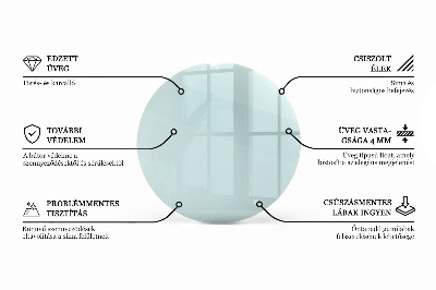 Round transparent glass to coffee table