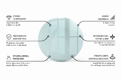 Glass to coffee table Round transparent