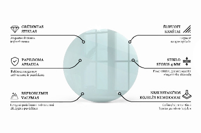 Glass to coffee table Round transparent