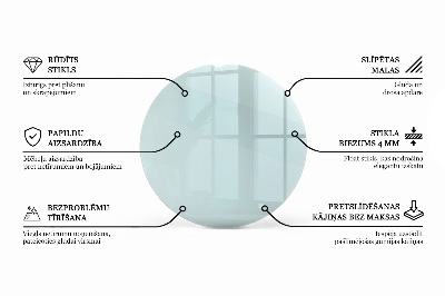 Round transparent glass to coffee table