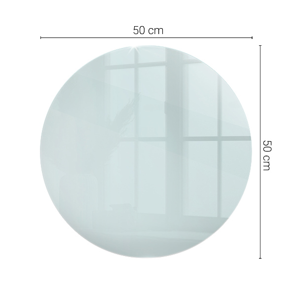 Round transparent glass to coffee table