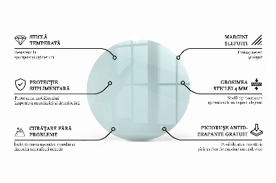 Glass to coffee table Round transparent