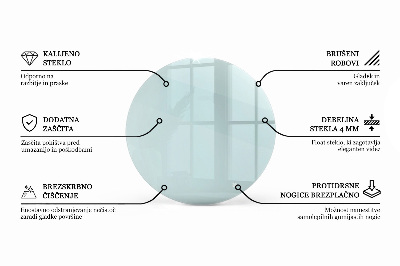Glass to coffee table Round transparent