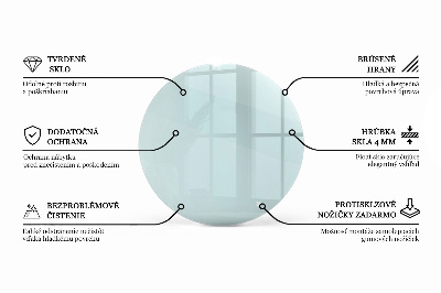 Glass to coffee table Round transparent