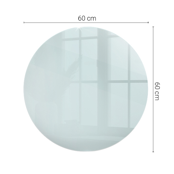 Round transparent glass to coffee table