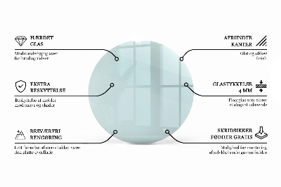 Glass to coffee table Round transparent