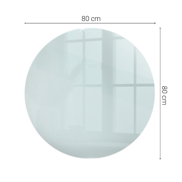 Round transparent glass to coffee table