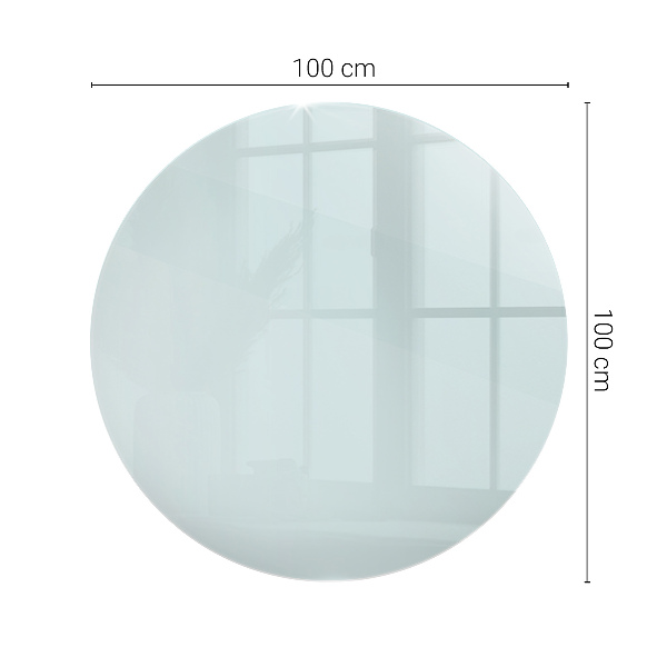 Round transparent glass to coffee table