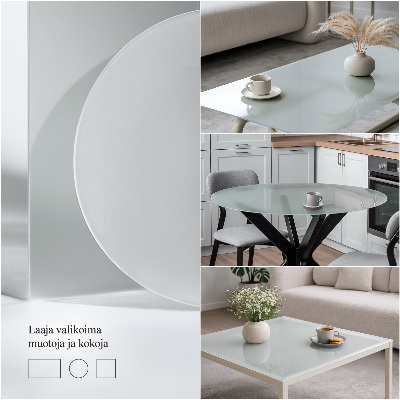 Rectagular glass to coffee table Semitransparent