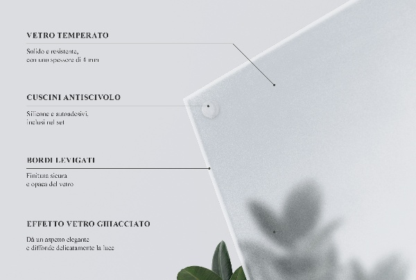 Rectagular glass to coffee table Semitransparent