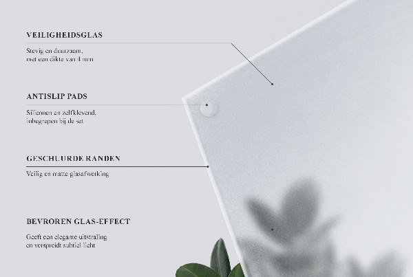 Rectagular glass to coffee table Semitransparent