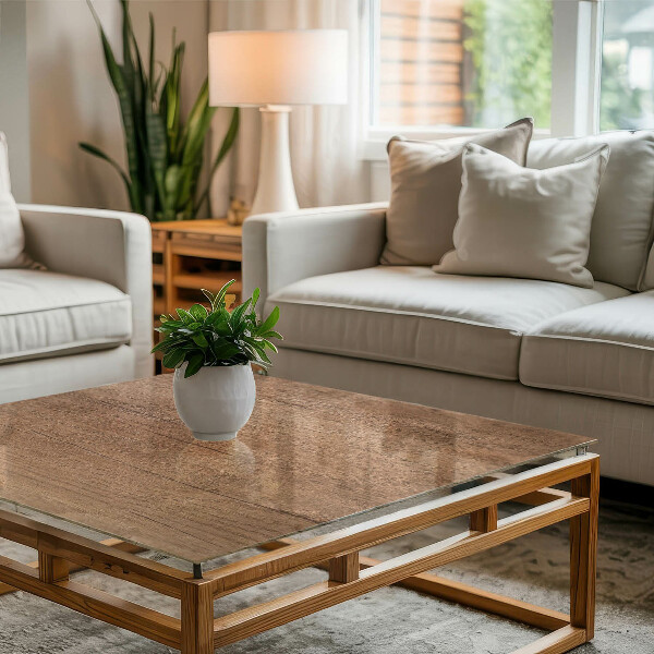 Rectangular table top The charm of natural wood