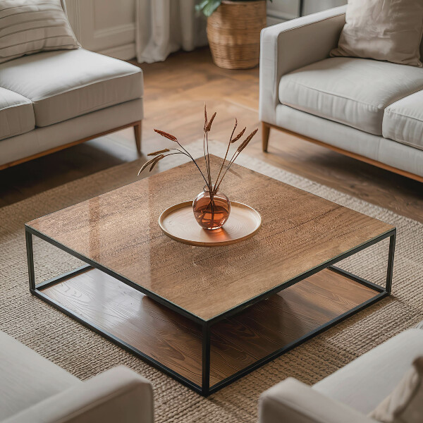 Rectangular table top The charm of natural wood