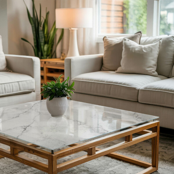 Rectangular table top Marble-like pattern