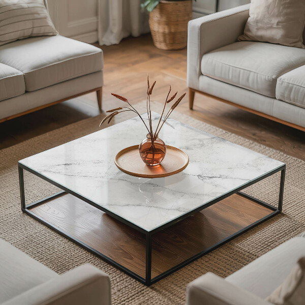 Rectangular table top Marble-like pattern