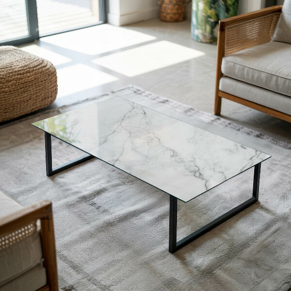 Rectangular table top Marble-like pattern