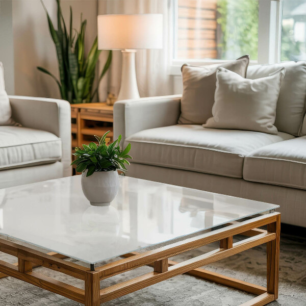 Rectangular table top Pure white