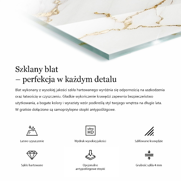 Rectangular table top Pure white