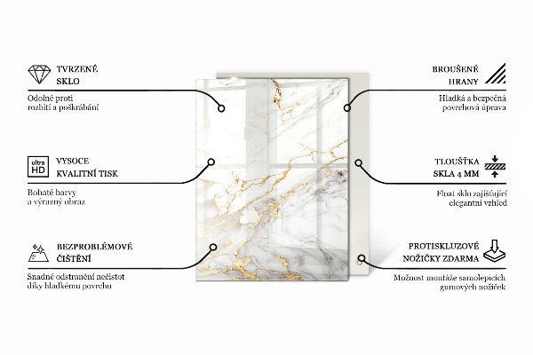 Rectangular table top Pure white