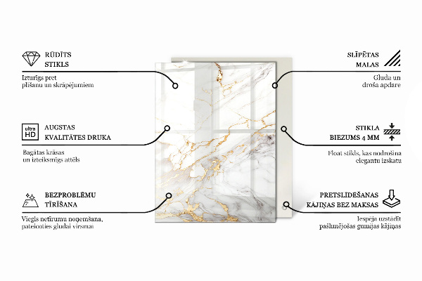 Rectangular table top Pure white