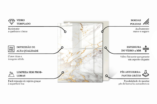 Rectangular table top Pure white