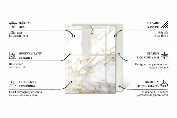 Rectangular table top Pure white