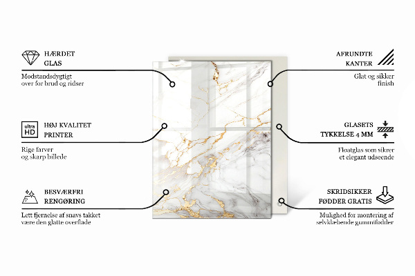Rectangular table top Pure white