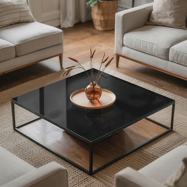 Rectangular table top Solid black elegant