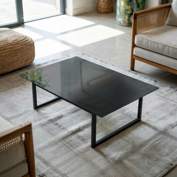 Rectangular table top Solid black elegant