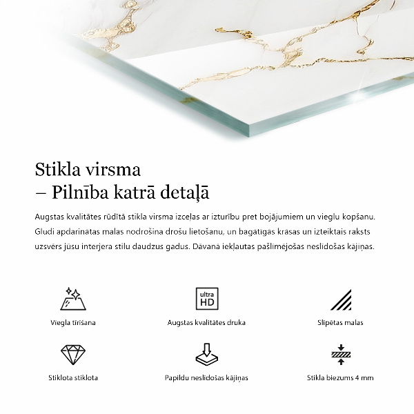 Rectangular table top Marble graphic composition
