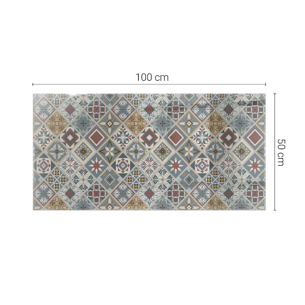 Rectangular table top Decorative mosaics with details