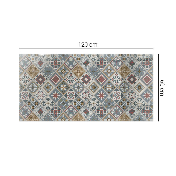 Rectangular table top Decorative mosaics with details